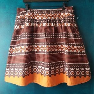 NW Madison Pleated Print Skirt